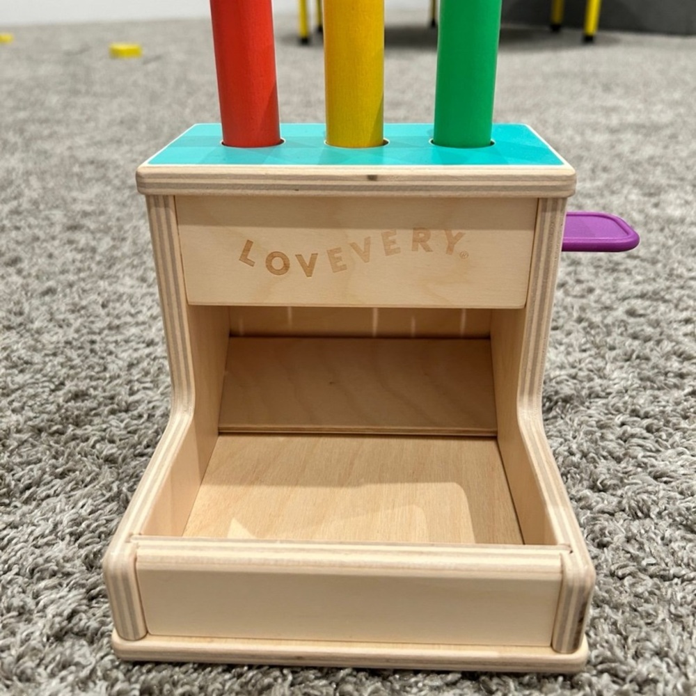 Lovevery Wooden Toy with Colorful Pegs